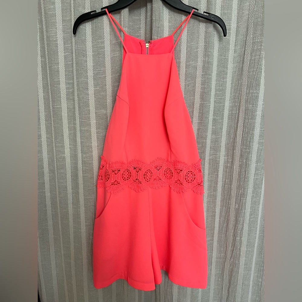 Hyfve Pink Coral Romper size small
